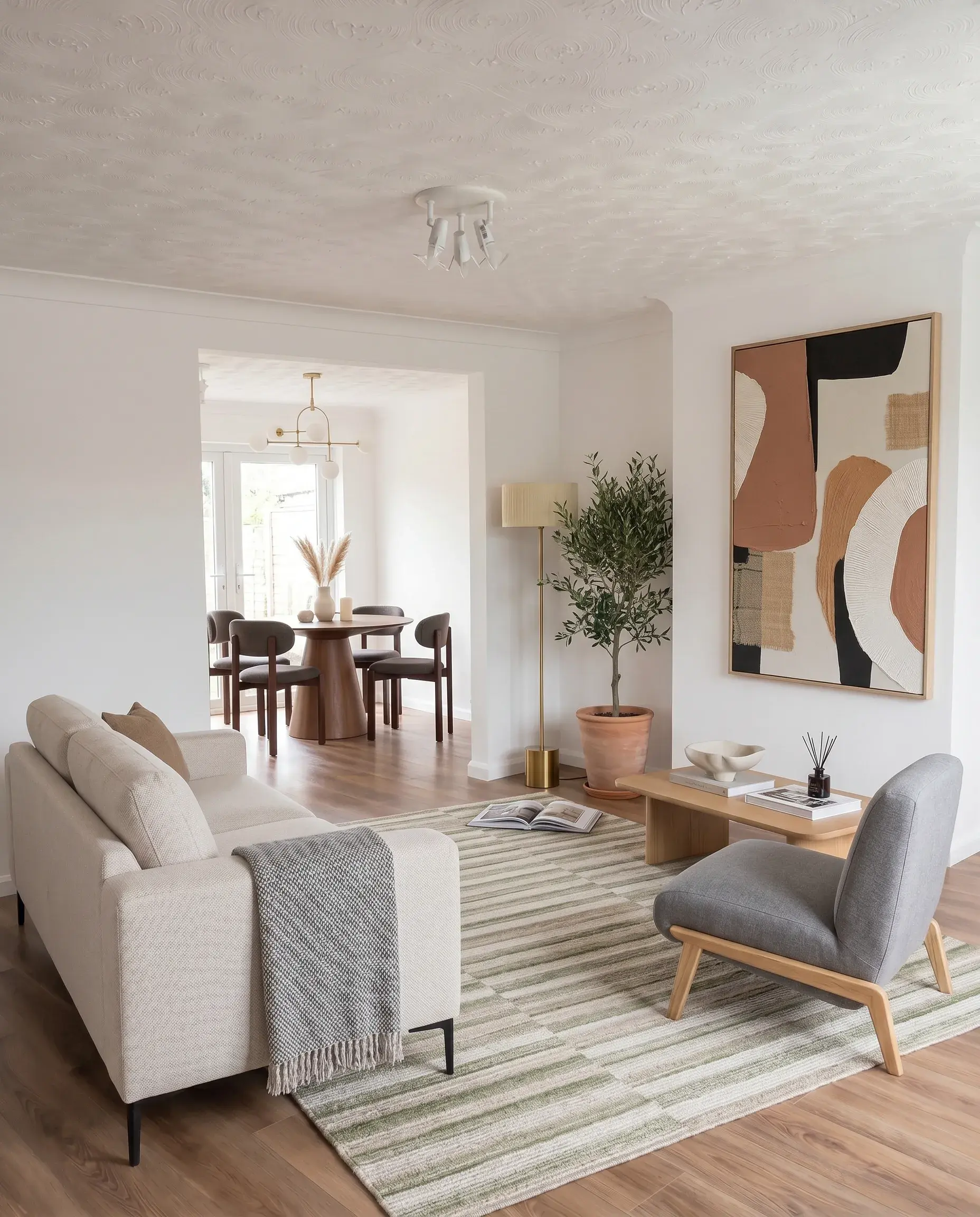 The same room professionally staged